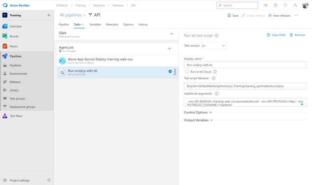 Load Testing with Azure DevOps and k6
